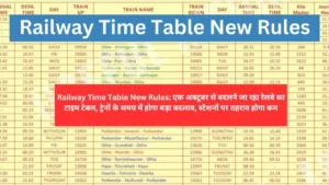 Railway Time Table New Rules