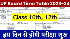 UP Board Time Table 2023-24