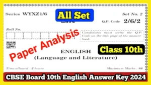 CBSE Board 10th English Answer Key 2024